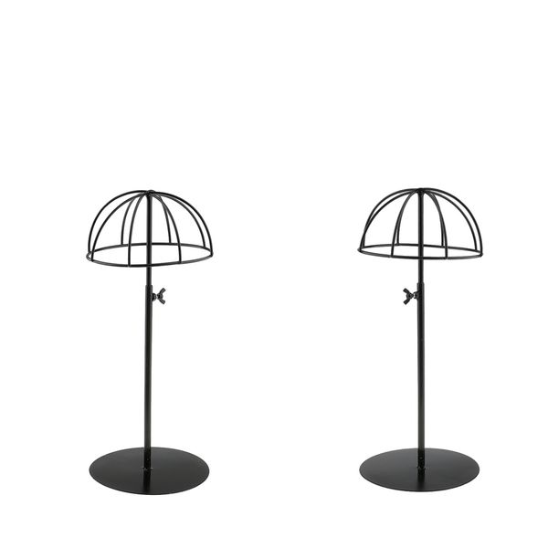 

2pcs metal hat cap helmet rack hair wig toupee holder storage display stands