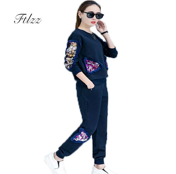 

women sets clothes 2020 new autumn winter casual two piece set woman plus size 5xl tracksuit sweatshirt + long pants 2 pcs set, Gray
