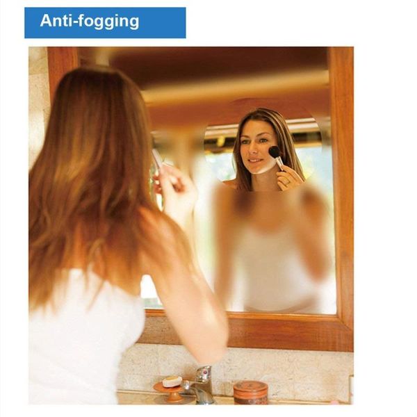 

car sunshade 60"/152cm width mirror anti fog protective window film rearview bathroom diy