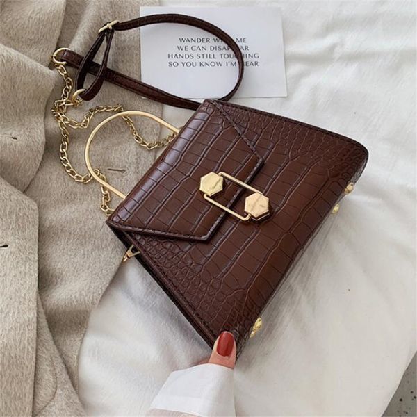 

2020 new retro woman small square bag shoulder messenger bag chain handbag