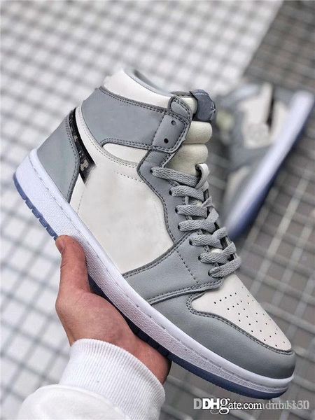 

2020 new release 1 high og brand 1s basketball shoes man woman white grey black sport athletic sneaker