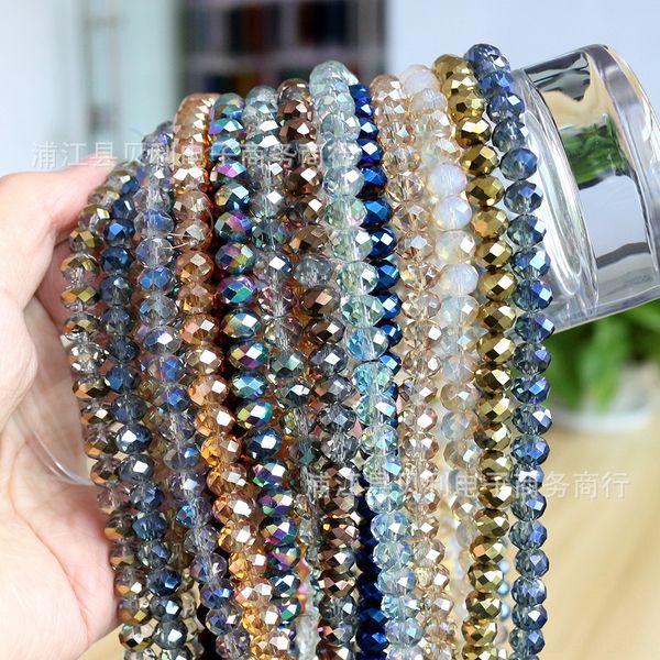 

2.3.4.6mm electroplating flat glass diy handmade accessories diy flat beads curtain beads accessories, Silver