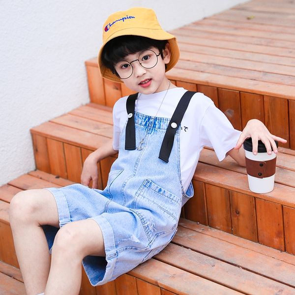 

boys' belt shorts 2020 new clothes little girl loose tide pants medium and large children's panty shorts panty children's pan, Blue