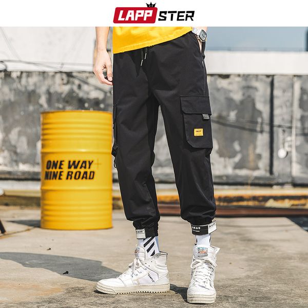 

lappster мужские streetwear бегуны брюки 2020 mens hip hop black тренировочные штаны мужчины корейской fashions harajuku карманы sweatpants