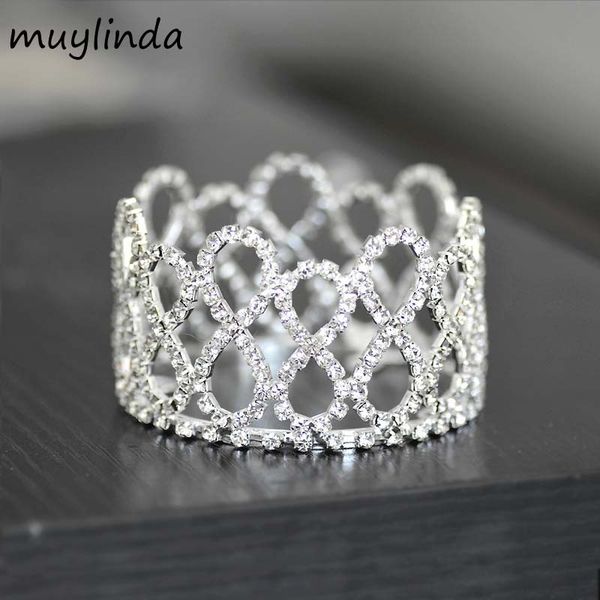 

children's newborn baby crystal crown accessories round crystal headdress headdress crown hair accessories, Slivery;white