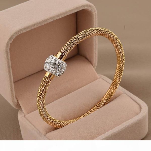 

k new crystal fashion women little bear bracelet titanium love 316l stainless steel bear bangle for women, Black