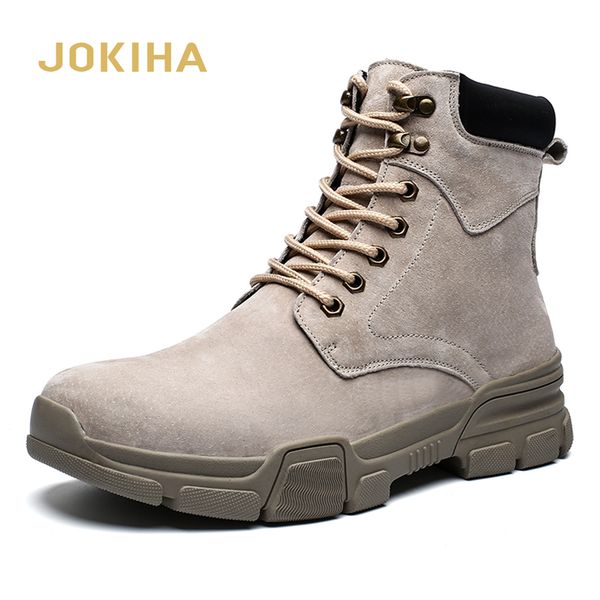 

2020 men casual shoes plush warm male fashion mid-calf work boot outdoor snow boots tooling boots, Black
