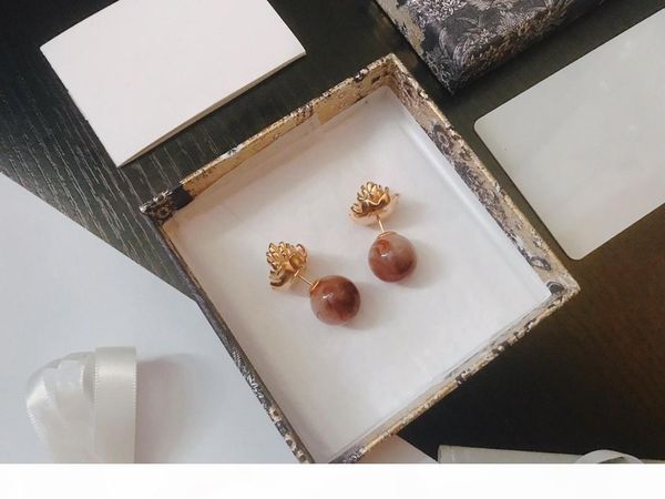 

r new flower personality wild designer earrings luxury designer jewelry women earrings, Golden