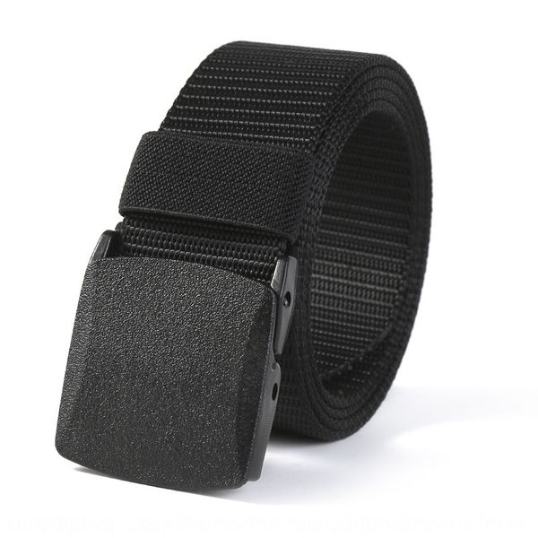 

sports belt nylon wear-resistant outdoor fitness men's and women's breathable canvas adjustable canvas woven leisure belt, Black;gray