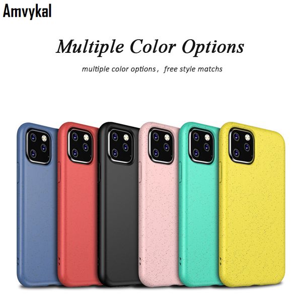 

eco-friendly силиконовый чехол для iphone11 pro max телефона случаи обложка для iphone 11pro anti-падения soft tpu чехол из пшеничной соломы
