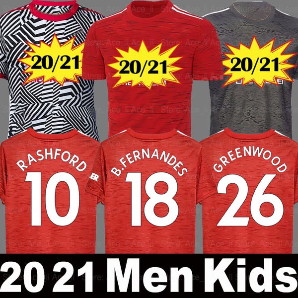 

20 21 rashford pogba fernandes manchester soccer united jersey 2020 2021 man greenwood utd football shirt men kids kit sets maillot de foot, Black;yellow