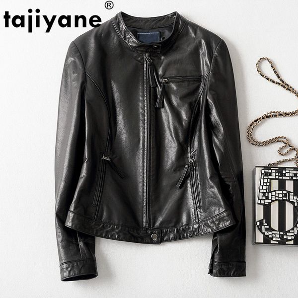 

spring autumn sheepskin coat real genuine leather jacket women clothes 2020 women's fur coat korean vintage outwear zt2352, Black