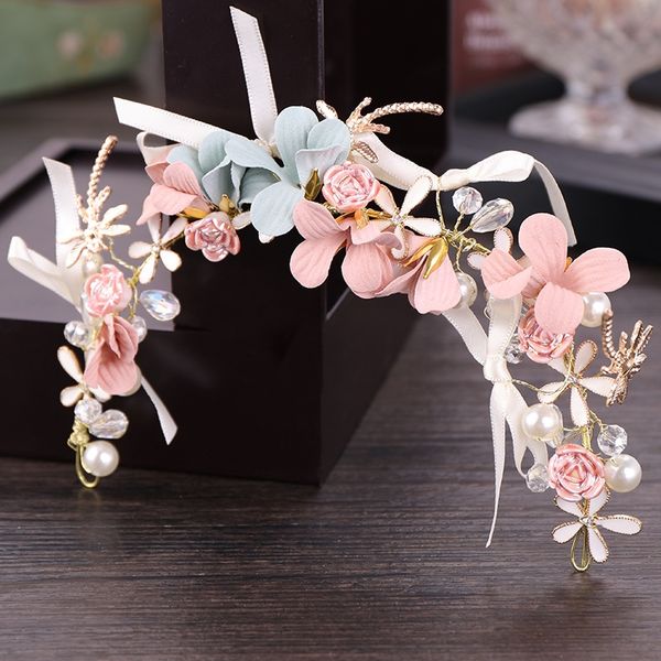 

2020 new accessories korean fashion children's flower hair band children's flower hair band accessories female, Slivery;white