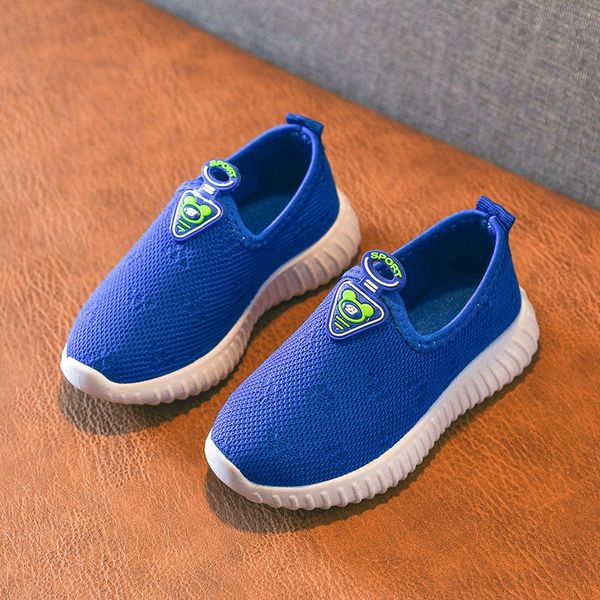 

children's 2020 summer boys' baby sports sports net girls' breathable single shoes slip-on lazy shoes fashion, Black