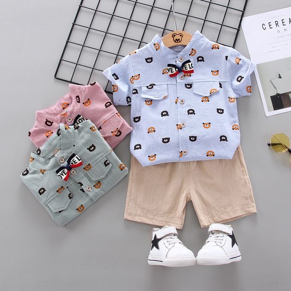 

pyrex boy's short-sleeved tong chen shan tong chen shan shorts children's shirt woven shorts set children short-sleeved set of 2 c