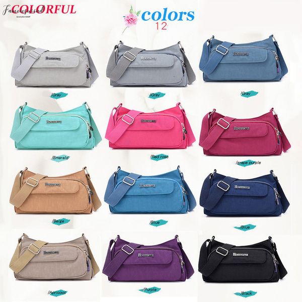 

small casual flap crossbody bags women nylon shoulder bag waterproof elegant daily shopping handbag 613p