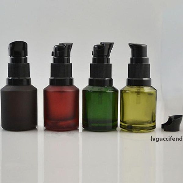 

15ml glass spray bottle red emulsion containers vial green empty cosmetic packing brown portable pump bottle essential oil vial