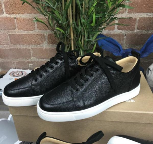 

brands new white,black leather rantulow casual shoes women flat luxurious low red bottom sneakers xshfbcl