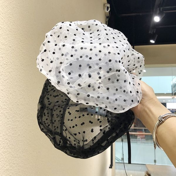 

korean chic breathable children's double thin summer wave beret beret point all-match web celebrity painter newsboy hat tide, Blue;gray