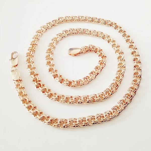 

man necklace new men chain trendy rose gold color jewelry trendy link chain copper 60cm long necklace factory direct, Silver