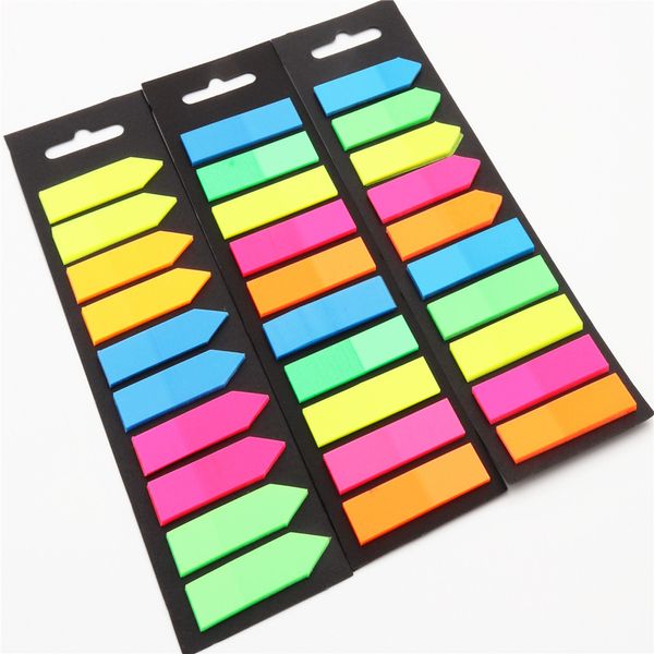 

200 sheets Fluorescence Self Adhesive Memo Pad Sticky Notes Bookmark Marker Memo Sticker Paper Student office Supplies