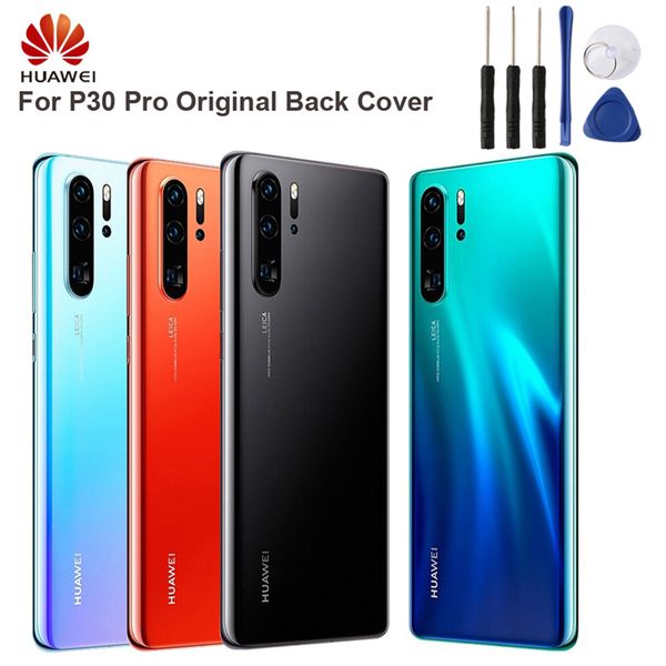 

original huawei back battery glass cover door housing for huawei p30 pro p30pro back rear glass case