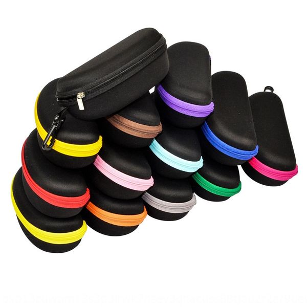 

eva zipper black adhesive hook box anti-pressure universal sun case sun glasses glasses case box, Blue