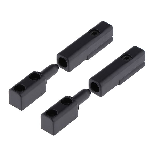 

2 pieces 3.8 \"aluminum hinge greasing welding cabinet door trailer rear door black