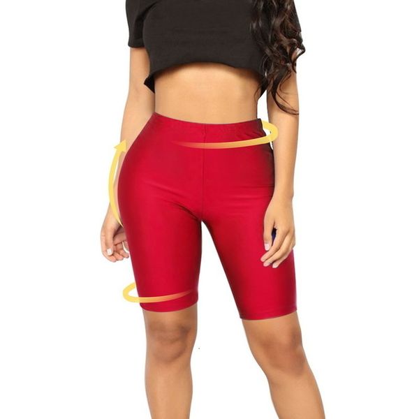 

casual fashion streetwear women sport fitness leggings half high waist quick dry skinny short leggings women elastic casual leggings, Black