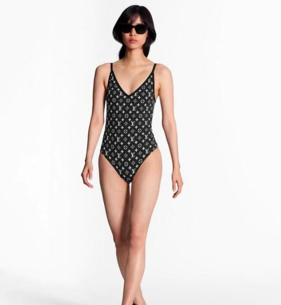 

020 brand louÃ¬s vuÃ¬ttÃµn women's high-waisted swimsuit bikini solid designer bikini beach luxury swimsuit, White;black