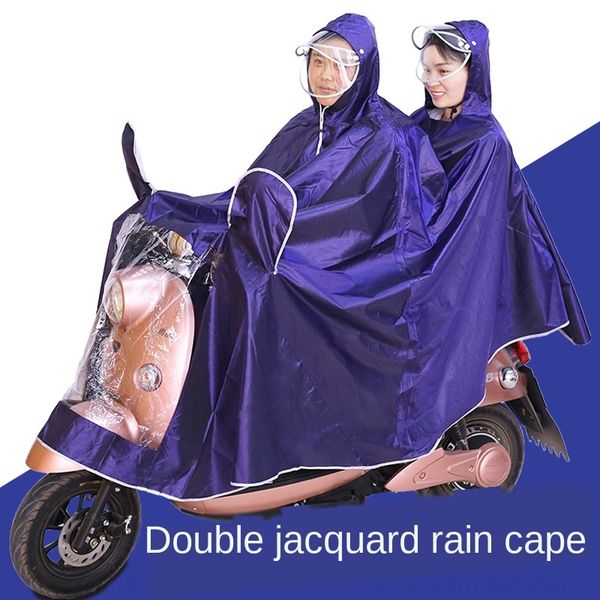 

krwlg motorcycle electric electric vehicle vehicle raincoat motorcycle waterproof single person double thickened double brim riding j, Red;brown