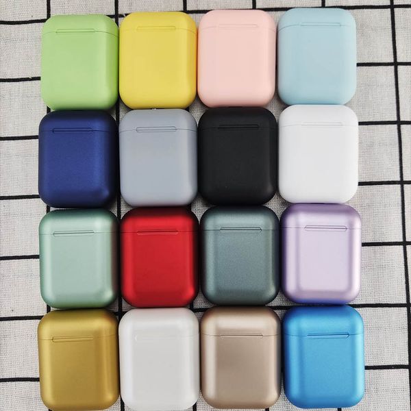 

i12 tws bluetooth earphones inpods 12 with charging box wireless bluetooth 5.0 headphone stereo sports earbuds headsets metal color
