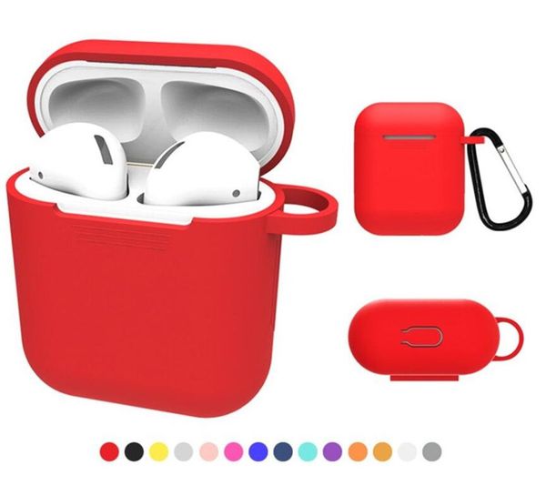 Custodia per auricolari 14 colori per AirPods 2 Pro Cover per cuffie in silicone per auricolare Apple Guscio protettivo per cuffie a 360 gradi