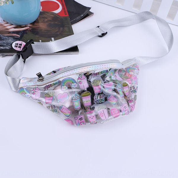 

6amqq transparent pvc cartoon single shoulder outdoor satchel outdoor transparent shoulder running waterproof waist bag running bag simple t