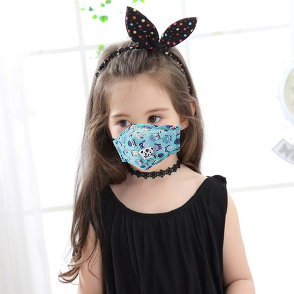 

designer face mask cute and lovely pm2.5 washable mask with valve for children and children anti-haze and dust-proof mask 2020 new, Silver