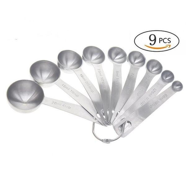 Cucchiai dosatori Set misurino e cucchiaio pieghevoli Set di strumenti per la cottura al forno Set di utensili da cucina in acciaio inossidabile per uso alimentare Cucchiaio dosatore LSK306