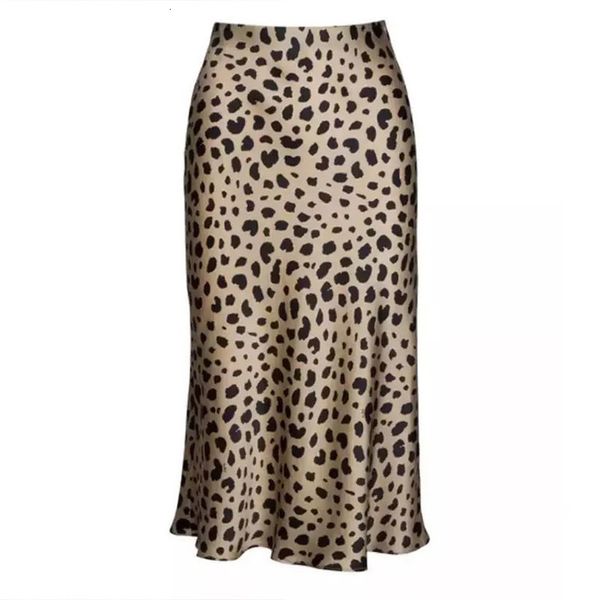

women skirts 2020 new high waist leopard printed female elasticized waistband slim print midi pencil skirt jupe femme, Black