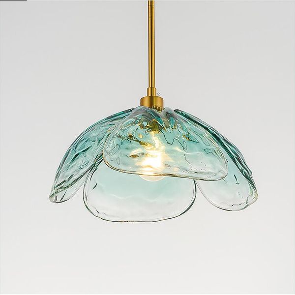 

post-modern restaurant pendant lights simple and warm bedroom hallway aisle lights clover pendant lamps blue green pink