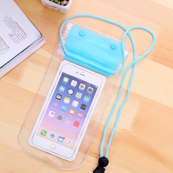 

pvc material mobile phone transparent touch6/7 mobile phone bag waterproof anti-drop hanging neck waterproof bag