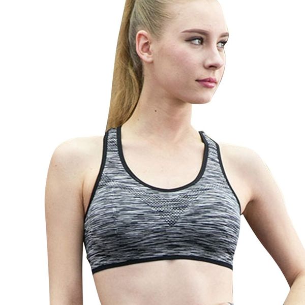 

push up women padded wireseamless sports bra comfortable removable pads running bar, White;black