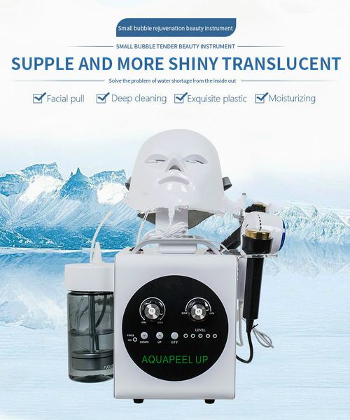 

2 years warranty 5 in 1 hydro dermabrasion pdt frozen head microcurrent water microdermabrasion oxygen spray gun facial use spa