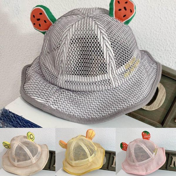 

дети лето симпатичного мультфильма cap ковш пляж защита вс hat для девочек мальчиков детских аксессуаров новорожденного новорожденной шапки, Yellow