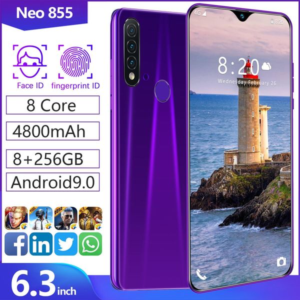 

neo855 cross-border mobile phone new explosion model 1+8g water drop screen android smartphone factory outlet