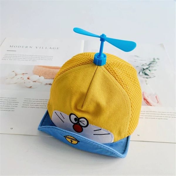 

doraemon небольшого мягких краев верхней крышки верхней крышка мультфильм милый бамбук стрекоза достигла своей пик шляпу весной и летом коре, Yellow