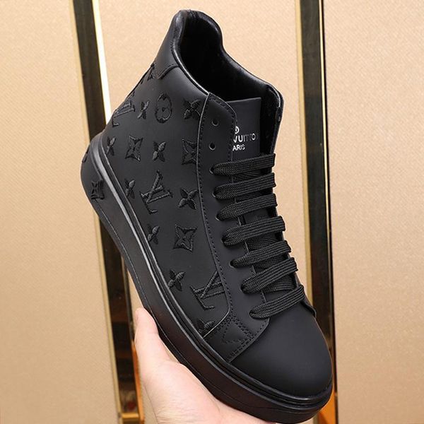 

lightweight mens shoes zapatos de lujo para hombre comfortable luxury designer footwears high plus size casual men shoes, Black