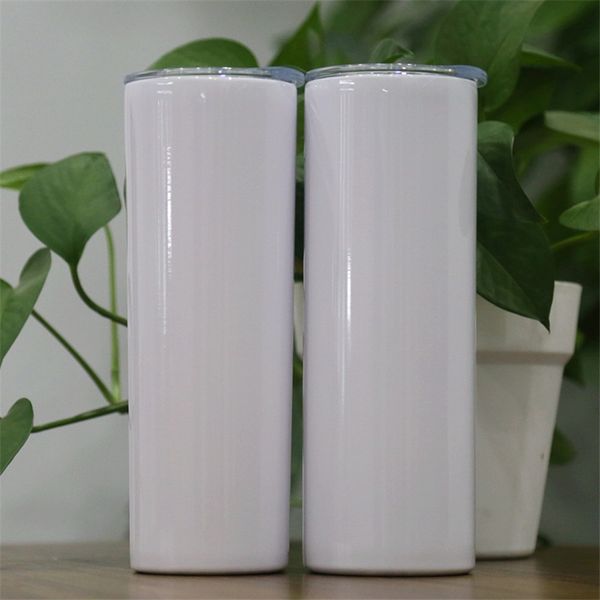 

20oz sublimation skinny tumbler stainless steel coffee mug double wall insulated wine tumbler diy skinny vaccum mug a03