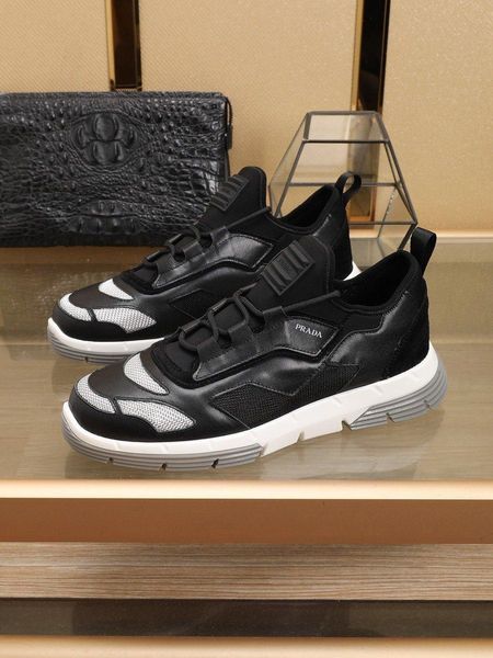 

124designers create menmens outdoor travel shoes, trendy leisure all-match sports shoes, jogging shoes, original packaging and box delivery, Black