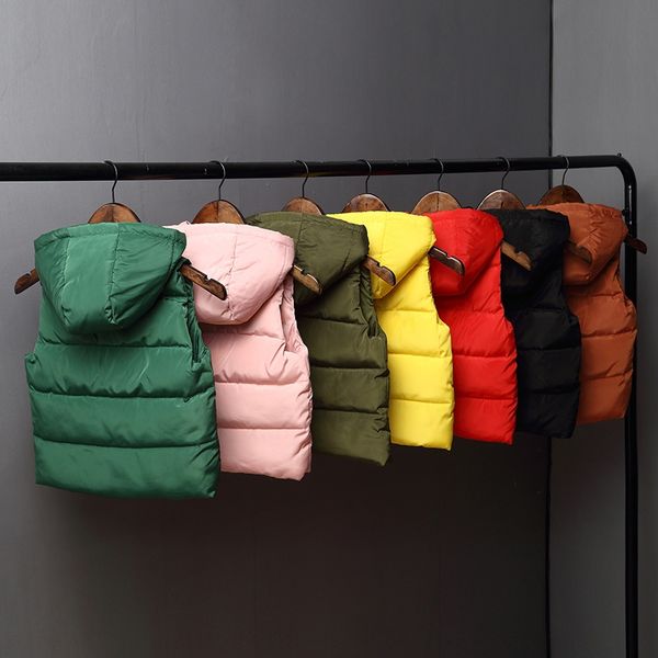 

2020 new children's hooded vest down jacket small and medium children's down jacket hooded baby vest available in 7 colors, Camo