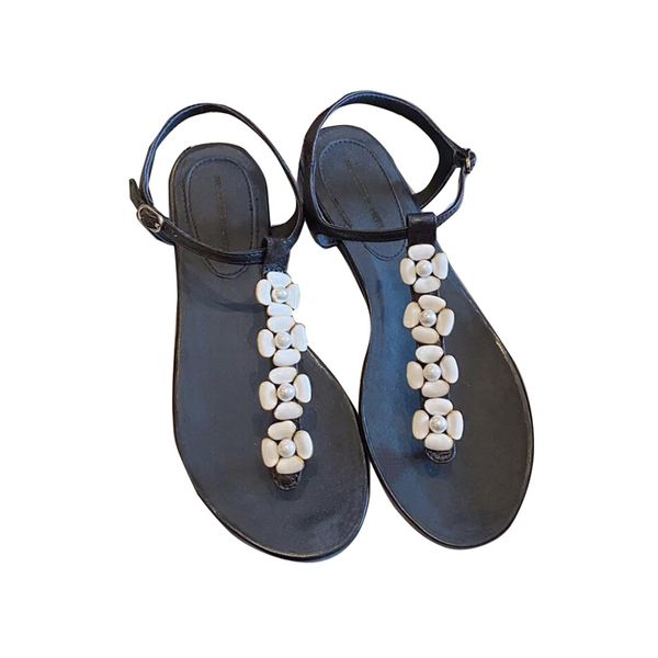 

white camellia pearls flowers pinch flat sandals women white camellia flowers t strap flip-flop woman black flat sandals