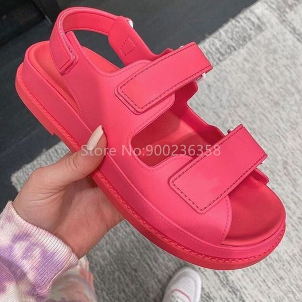 

summer round toe platform flats women shoes open toe casual shoes back strap double buckles sandals new, Black